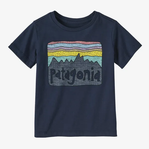 Patagonia B Fitz Roy Skies T-Shirt - New Navy
