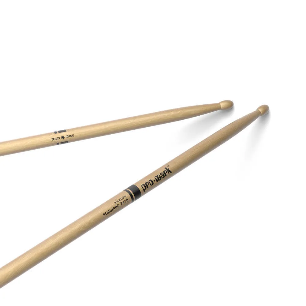 Pro-Mark TX747BW Hickory 747B ''Super Rock'' Wood Tip Drumstick