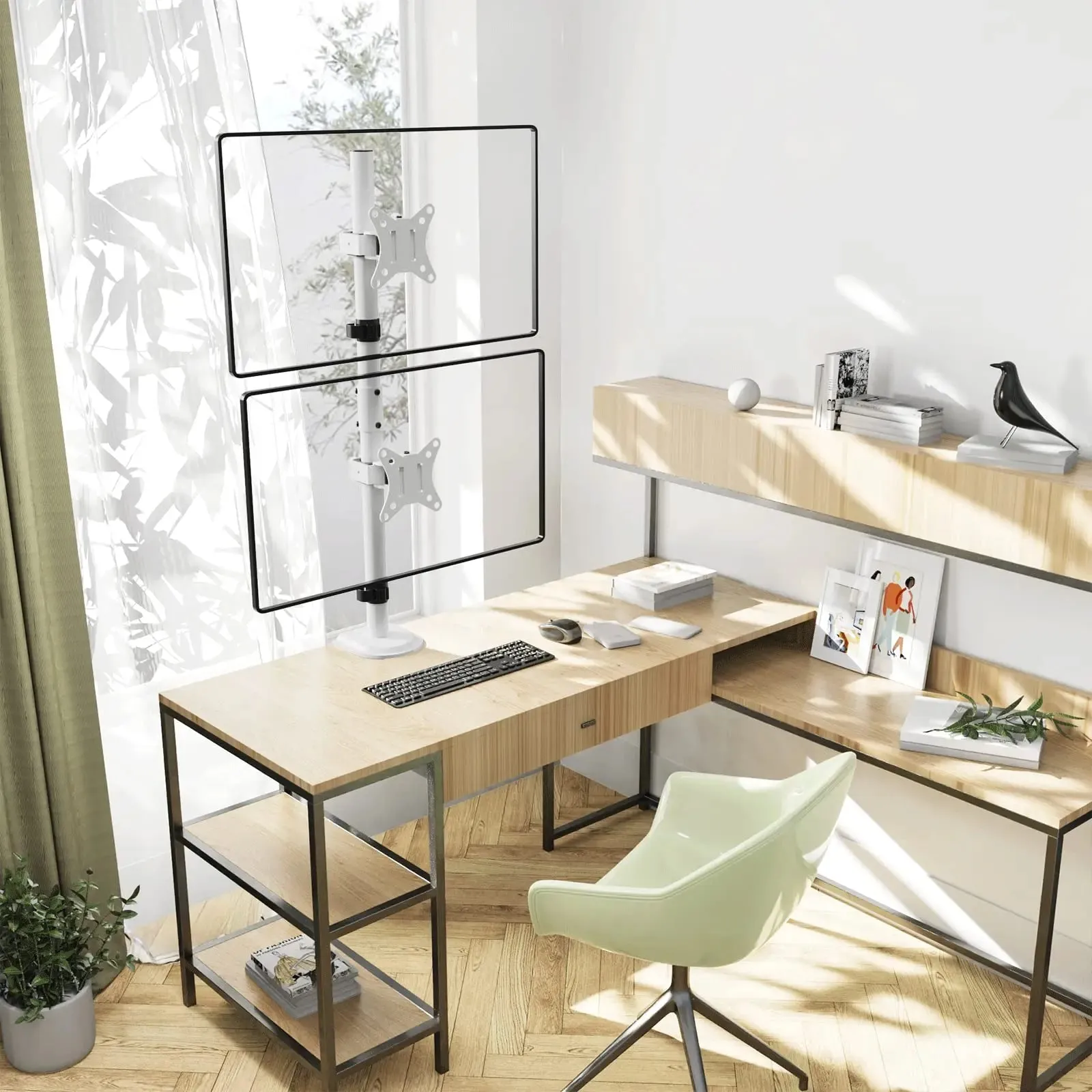 PUTORSEN Double Monitor Arm for Two Screens Up to 32 Inch