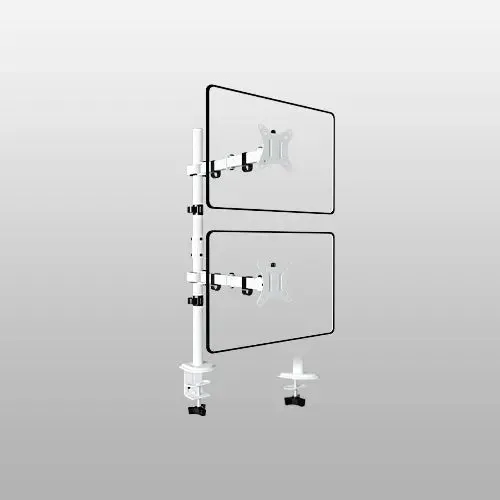 PUTORSEN Monitor mount 2 monitors Vertical (80cm pole) pole height-adjustable for 17"-32" inch screens