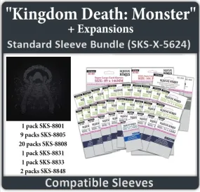 "Kingdom Death Monster"   Expansions Compatible Card Sleeve Bundle (8801 x 1, 8805 X 9   8808 X 20  8831 X 1   8833 X 1, 8848 x 2)