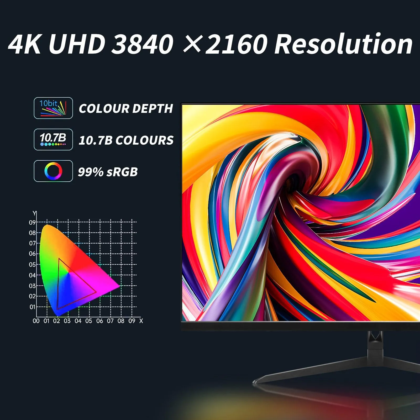 Rehisk RE-324KV1 - 32-Inch 4K IPS Ultrawide Monitor