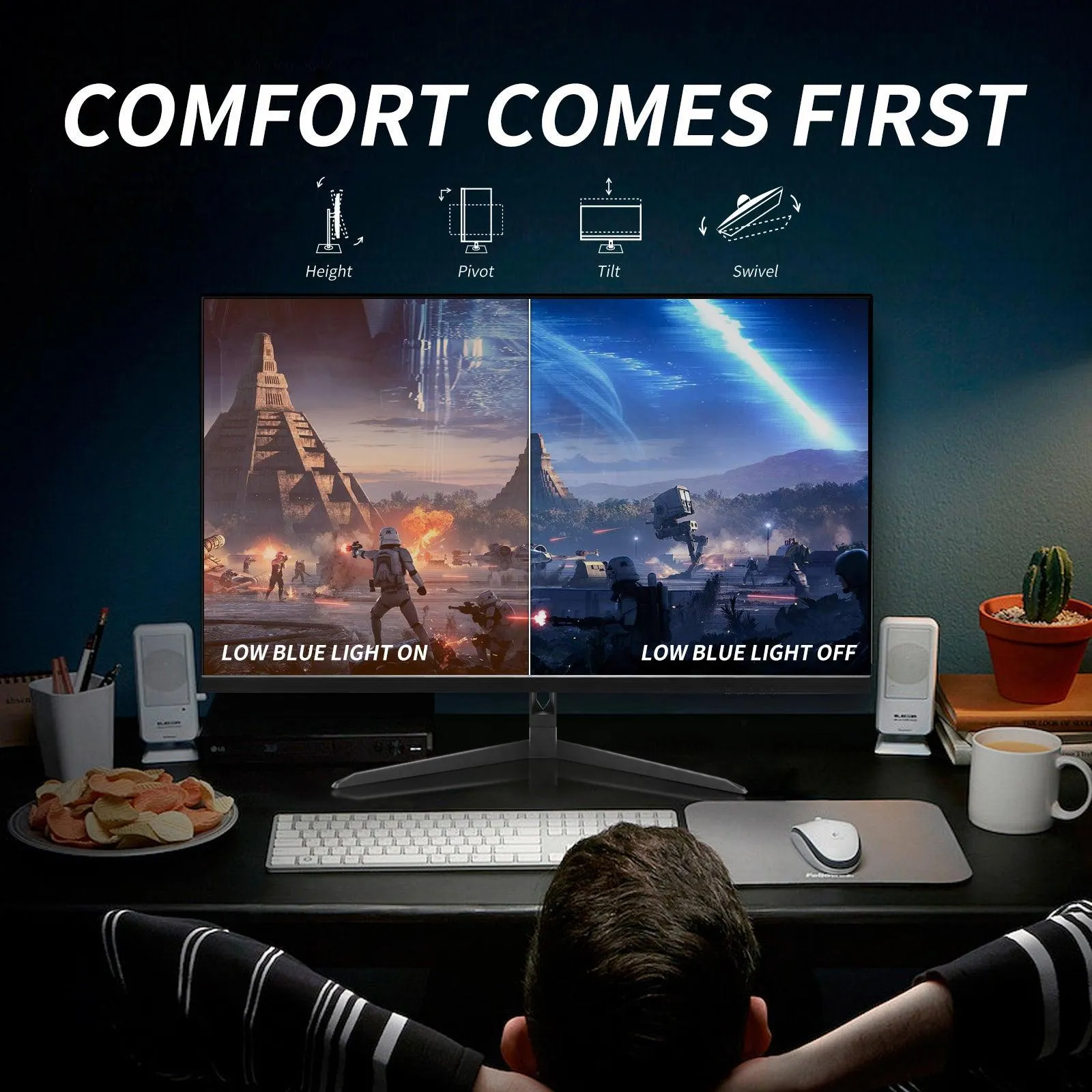 Rehisk RE-324KV1 - 32-Inch 4K IPS Ultrawide Monitor