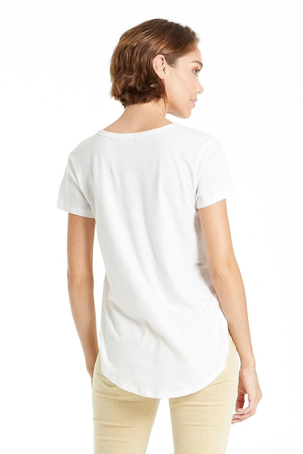 SPLIT NECK TOP | WHITE