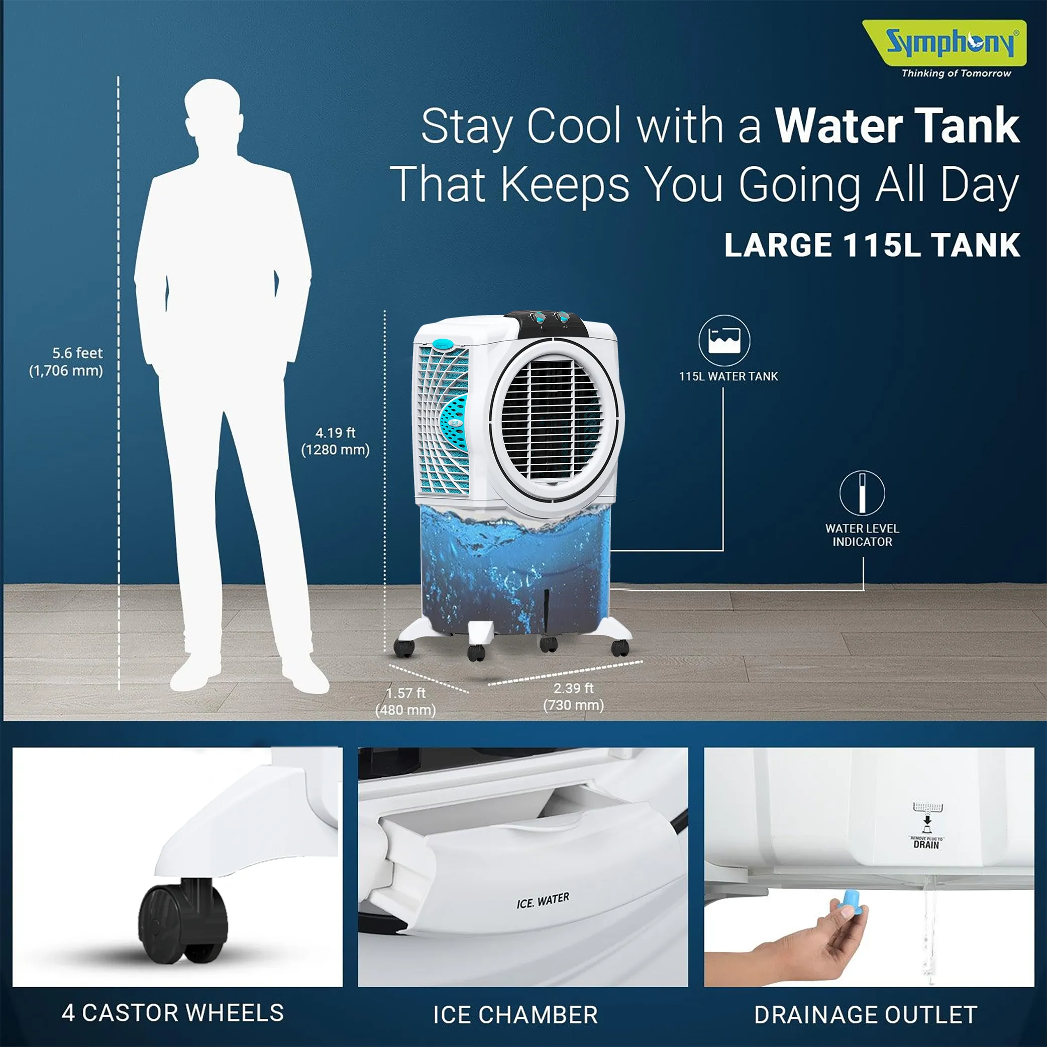 Sumo 115 XL Powerful Desert Air Cooler 115-litres
