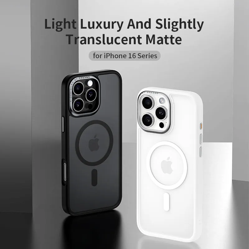 VOKAMO MagSafe Matte Case with Metal Camera Ring for iPhone 16 Series