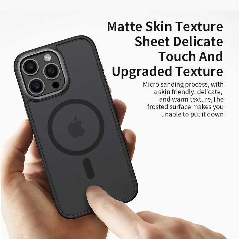 VOKAMO MagSafe Matte Case with Metal Camera Ring for iPhone 16 Series