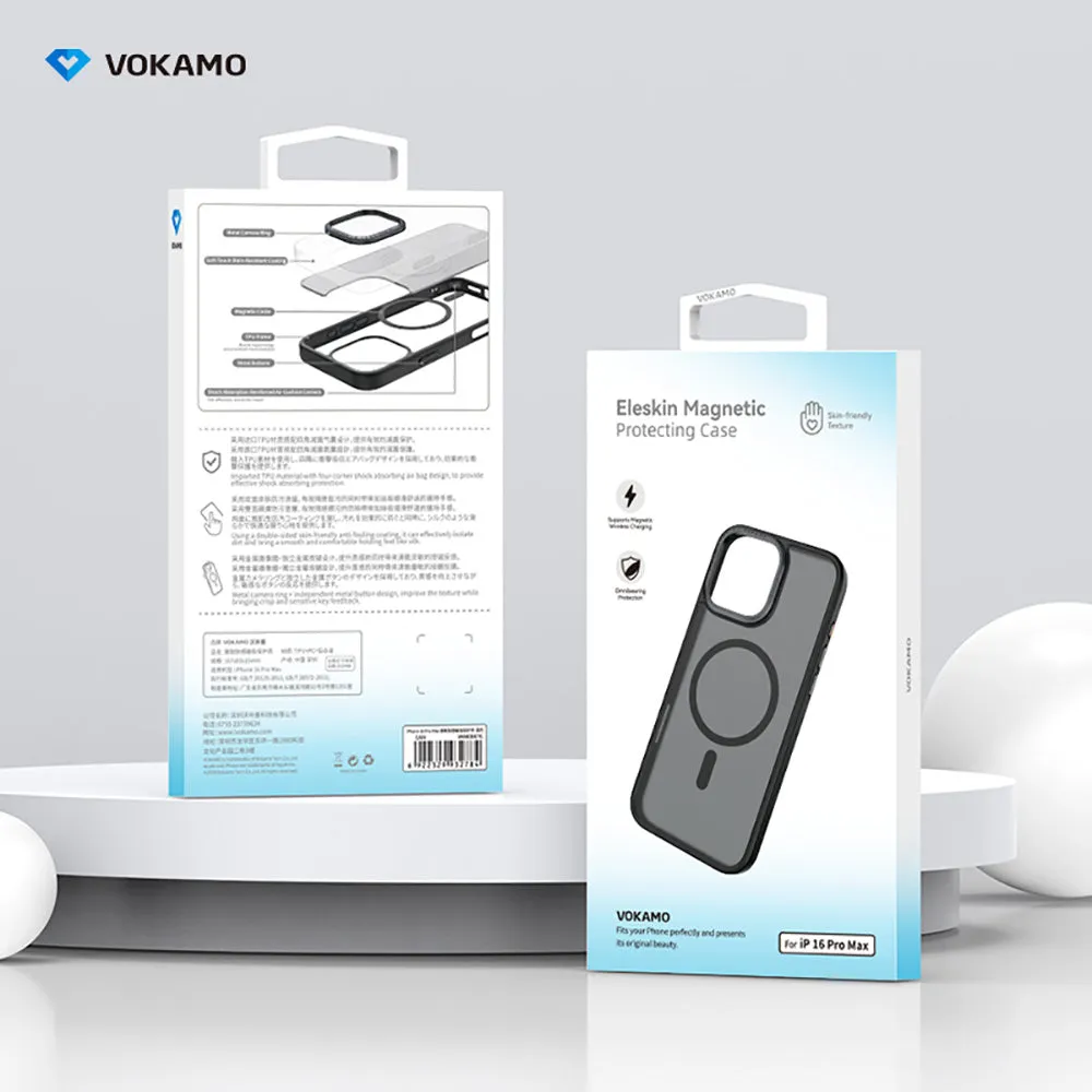 VOKAMO MagSafe Matte Case with Metal Camera Ring for iPhone 16 Series