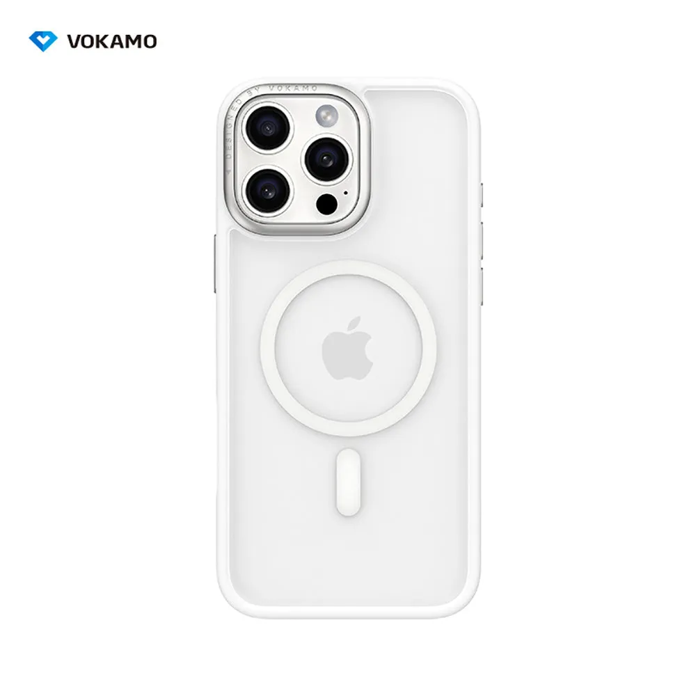 VOKAMO MagSafe Matte Case with Metal Camera Ring for iPhone 16 Series