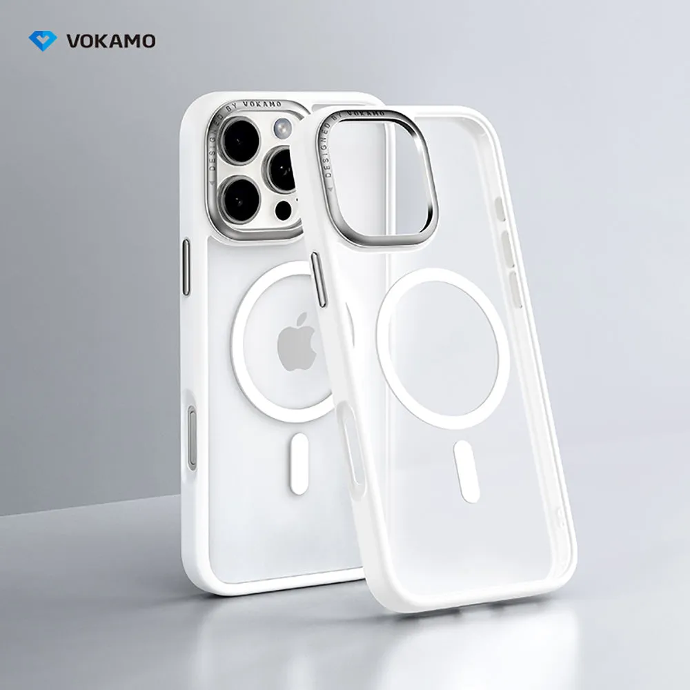 VOKAMO MagSafe Matte Case with Metal Camera Ring for iPhone 16 Series