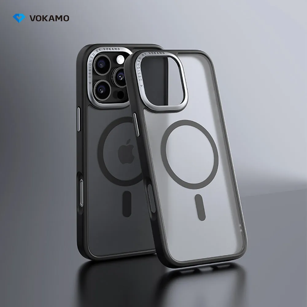 VOKAMO MagSafe Matte Case with Metal Camera Ring for iPhone 16 Series