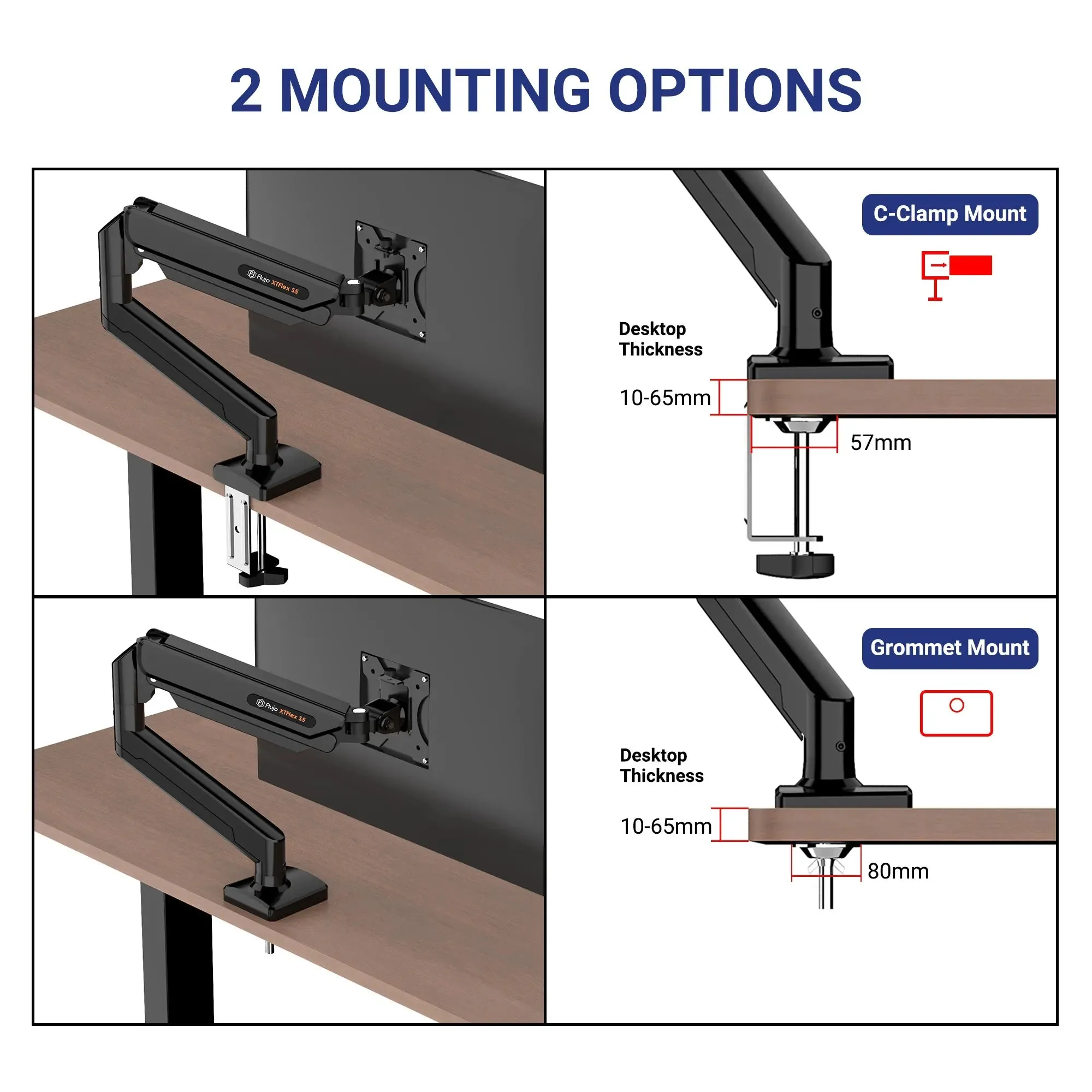 XTFlex S5 Monitor Arm Single